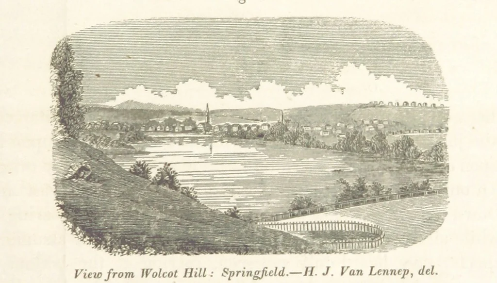 An illustration from Sketch of the scenery of Massachusetts. With plates. From the Geological Report of Prof. Hitchcock, 1842, leaf 55