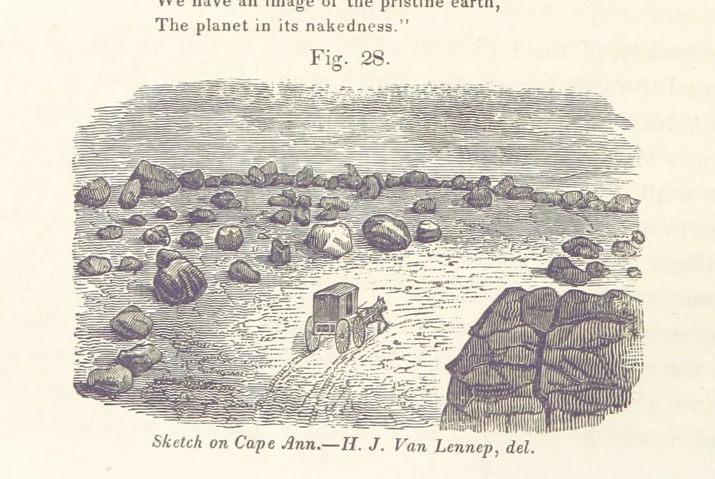 An illustration from Sketch of the scenery of Massachusetts. With plates. From the Geological Report of Prof. Hitchcock, 1842, leaf 72