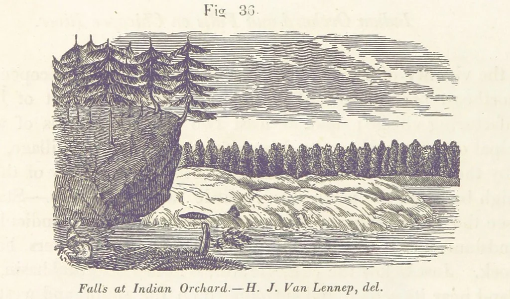 An illustration from Sketch of the scenery of Massachusetts. With plates. From the Geological Report of Prof. Hitchcock, 1842, leaf 90