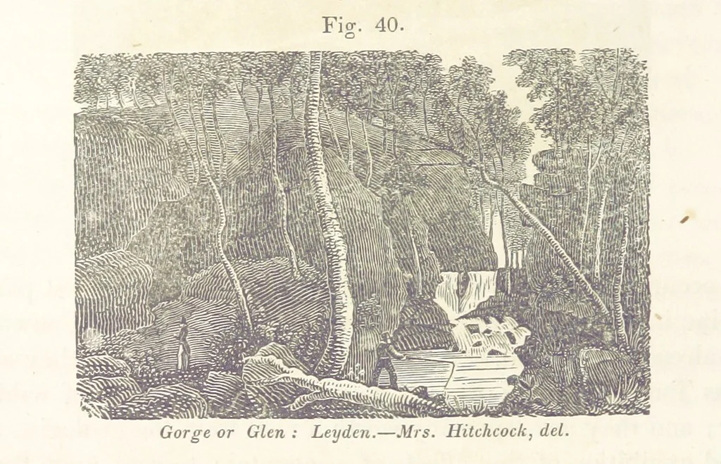An illustration from Sketch of the scenery of Massachusetts. With plates. From the Geological Report of Prof. Hitchcock, 1842, leaf 96