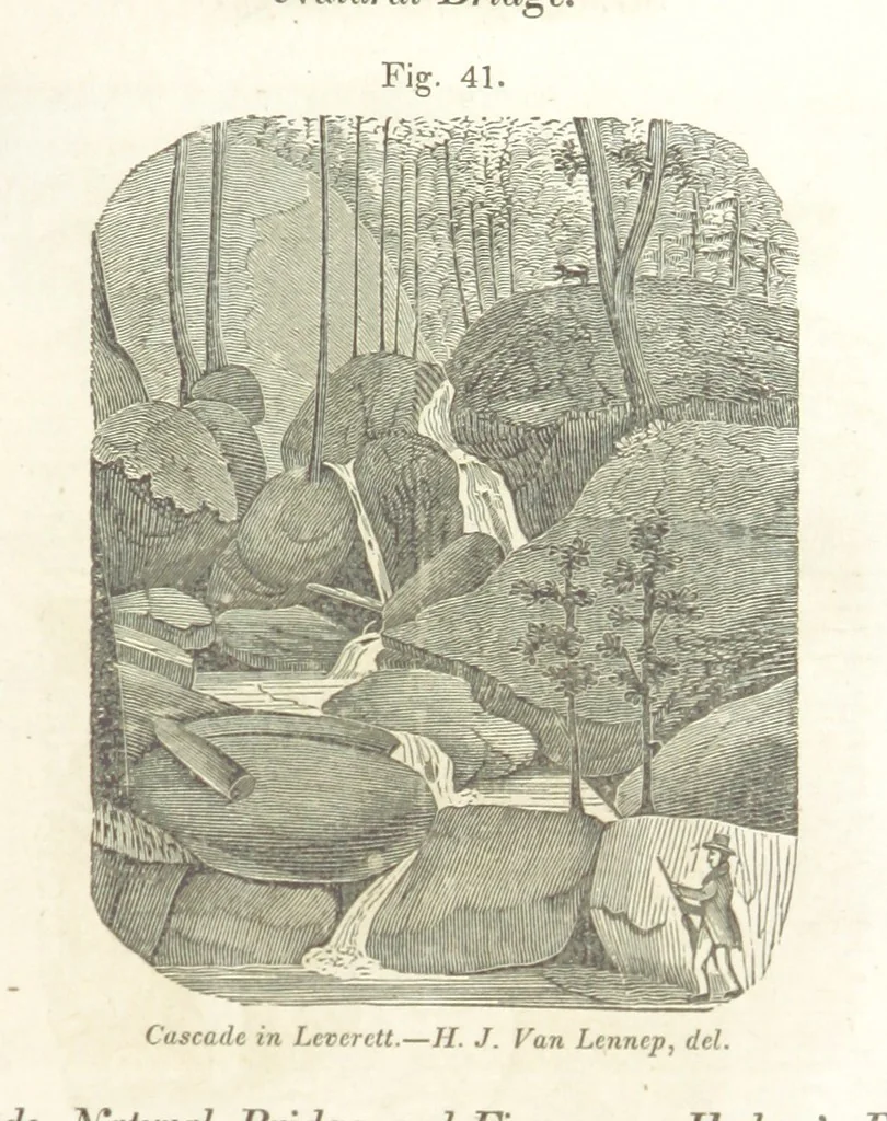An illustration from Sketch of the scenery of Massachusetts. With plates. From the Geological Report of Prof. Hitchcock, 1842, leaf 97