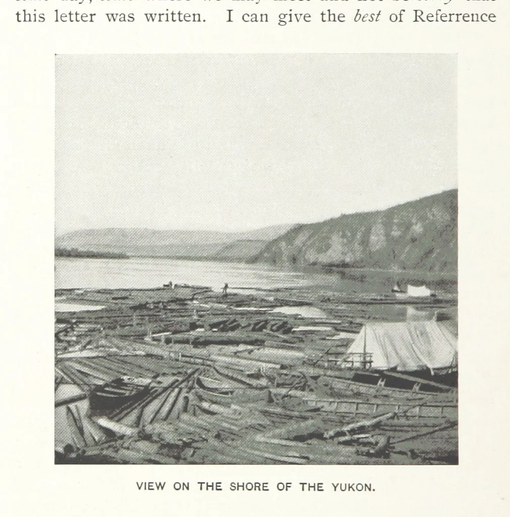 An illustration from Two Women in the Klondike. The story of a journey to the gold-fields of Alaska ... With 105 illustrations and map, 1899, leaf 134
