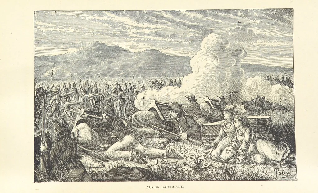 An illustration from Wild Life in the Far West; personal adventures of a Border Mountain Man, etc, 1875, leaf 531
