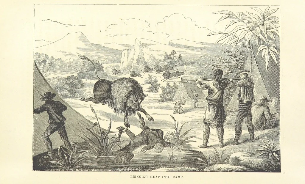 An illustration from Wild Life in the Far West; personal adventures of a Border Mountain Man, etc, 1875, leaf 71