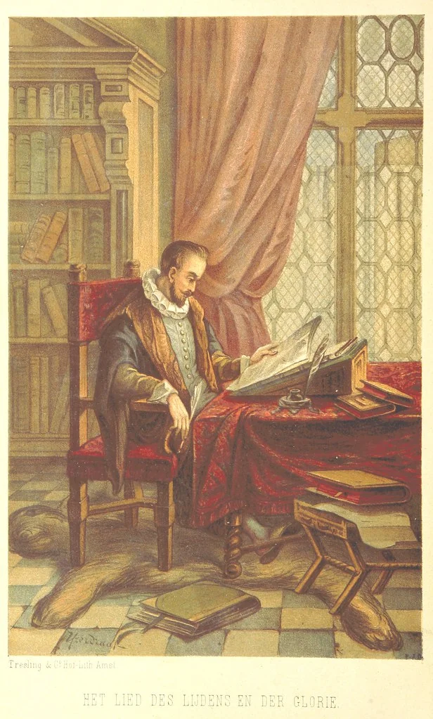 An illustration from Lauwerbladen uit Neêrlands Gloriekrans. [With 27 coloured plates, 1875, leaf 10