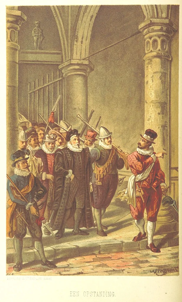 An illustration from Lauwerbladen uit Neêrlands Gloriekrans. [With 27 coloured plates, 1875, leaf 136