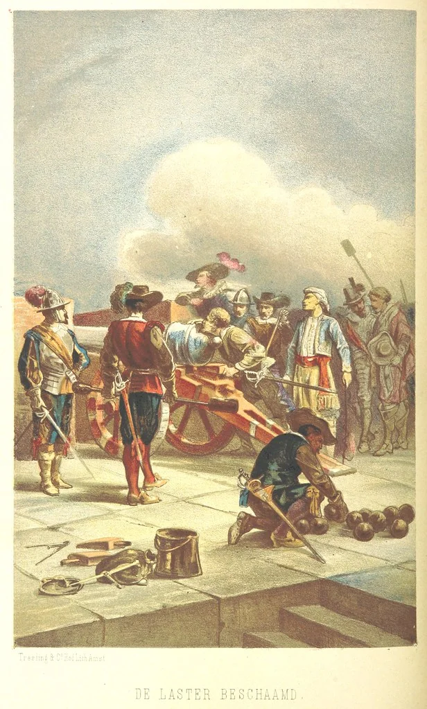 An illustration from Lauwerbladen uit Neêrlands Gloriekrans. [With 27 coloured plates, 1875, leaf 180