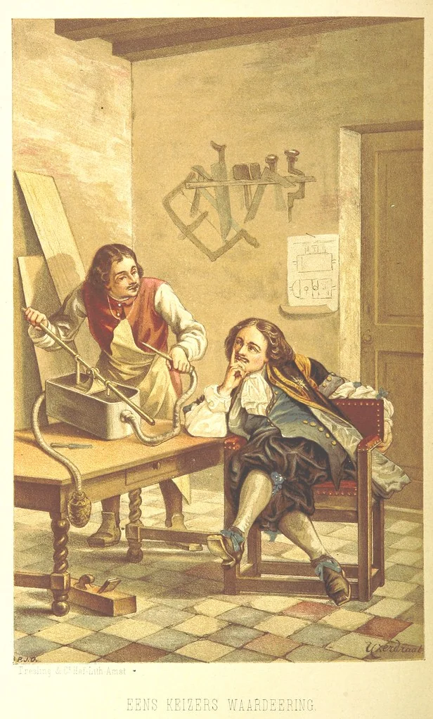 An illustration from Lauwerbladen uit Neêrlands Gloriekrans. [With 27 coloured plates, 1875, leaf 496