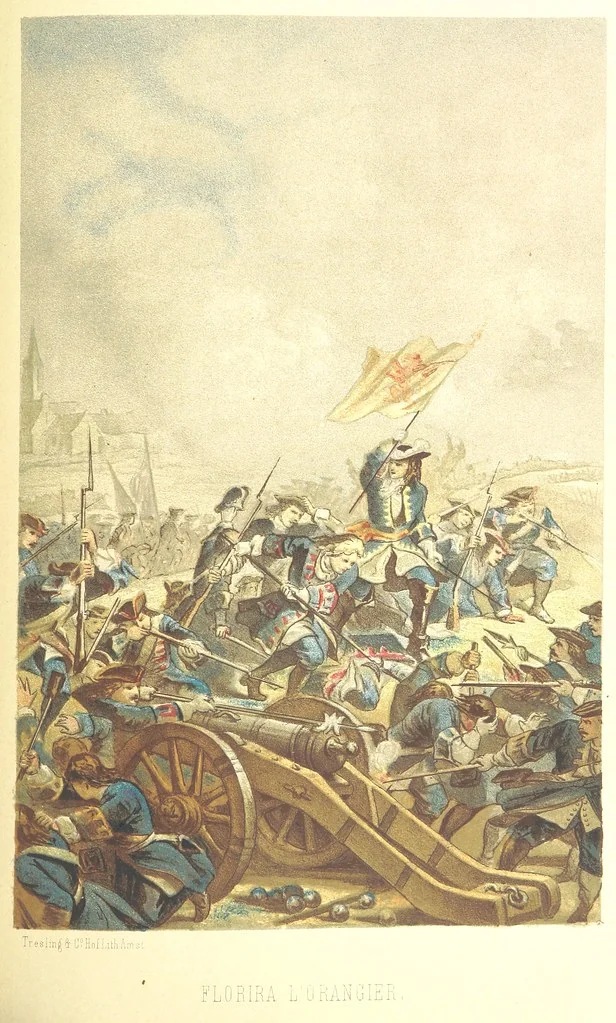 An illustration from Lauwerbladen uit Neêrlands Gloriekrans. [With 27 coloured plates, 1875, leaf 521