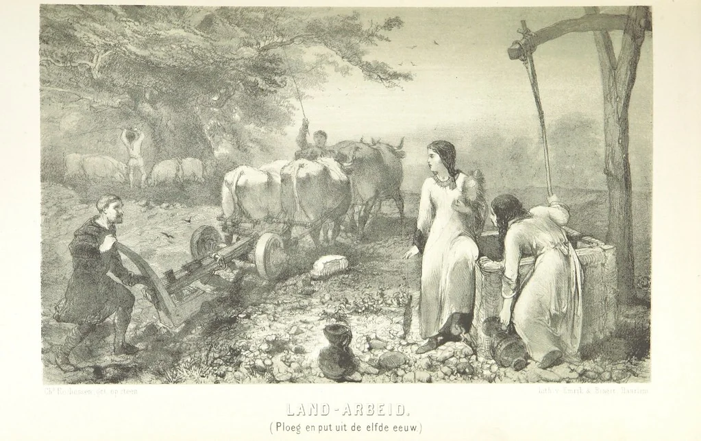 An illustration from Ons voorgeslacht in zijn dagelyksch leven geschilderd, 1859, leaf 121