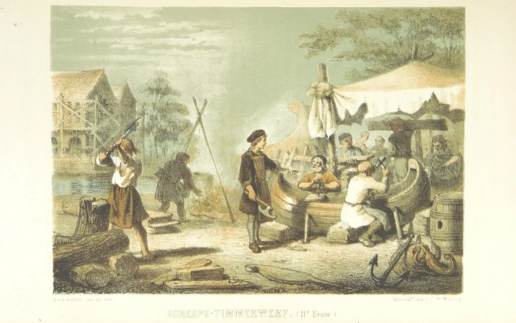 An illustration from Ons voorgeslacht in zijn dagelyksch leven geschilderd, 1859, leaf 149