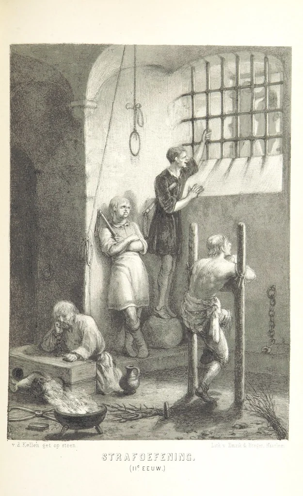 An illustration from Ons voorgeslacht in zijn dagelyksch leven geschilderd, 1859, leaf 201