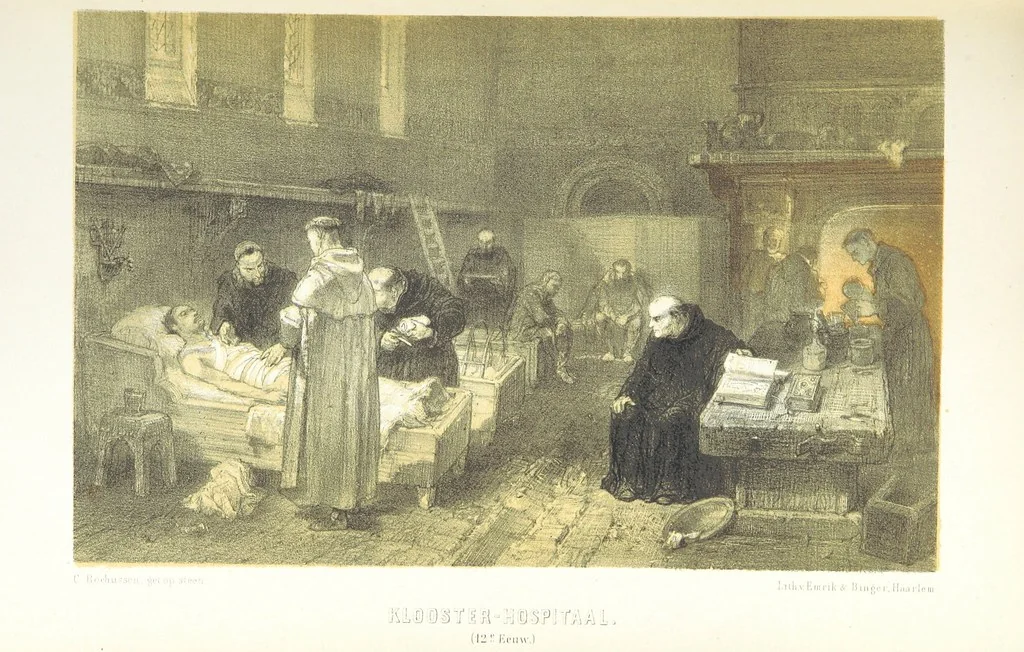 An illustration from Ons voorgeslacht in zijn dagelyksch leven geschilderd, 1859, leaf 351