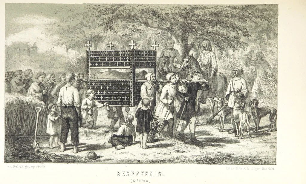An illustration from Ons voorgeslacht in zijn dagelyksch leven geschilderd, 1859, leaf 375