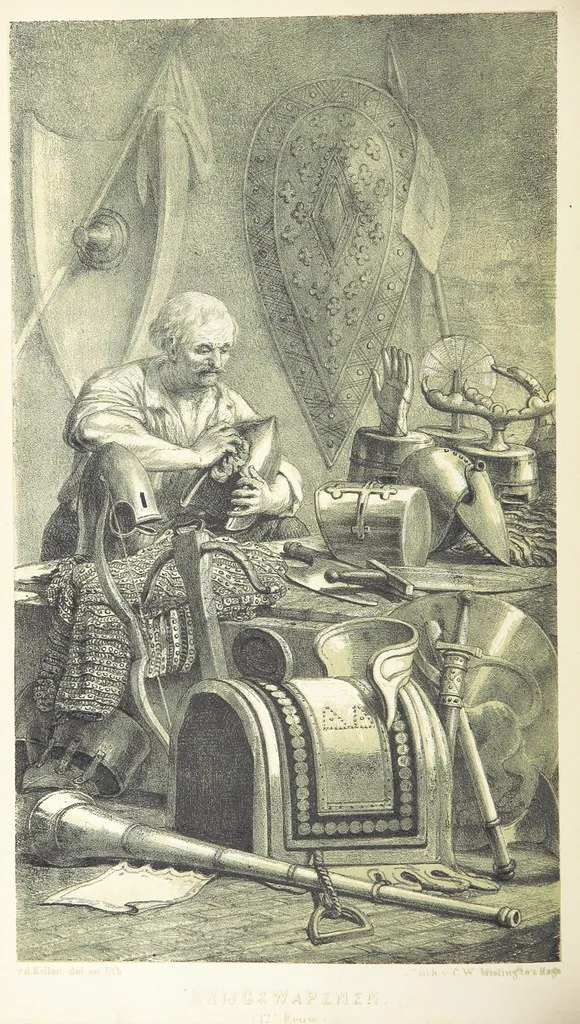 An illustration from Ons voorgeslacht in zijn dagelyksch leven geschilderd, 1859, leaf 438