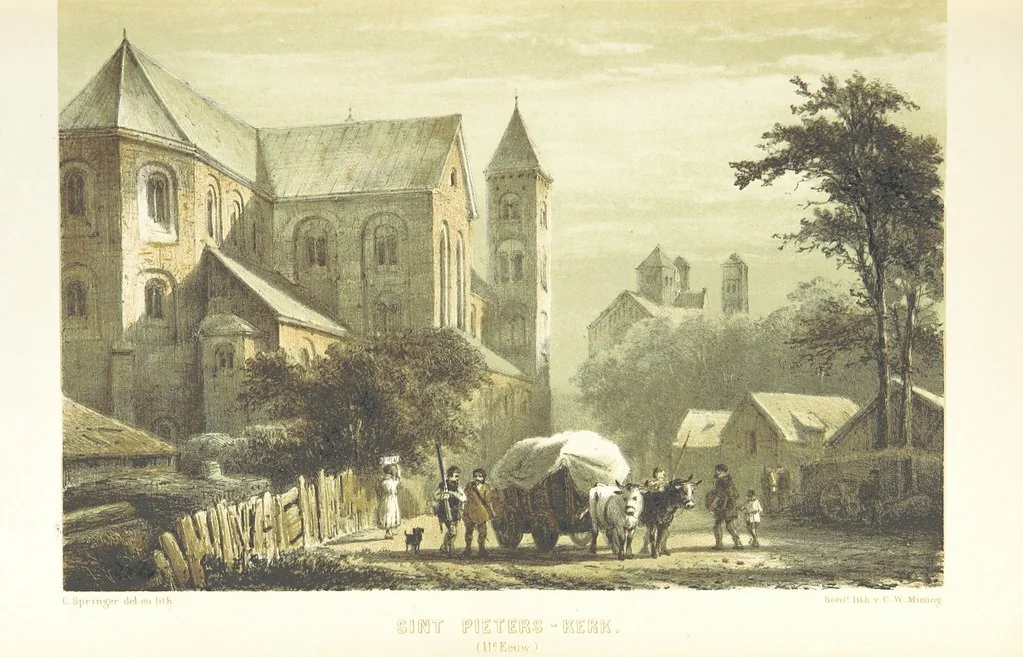 An illustration from Ons voorgeslacht in zijn dagelyksch leven geschilderd, 1859, leaf 55