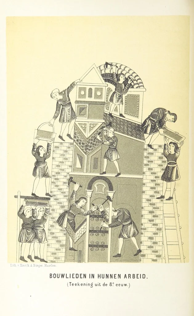 An illustration from Ons voorgeslacht in zijn dagelyksch leven geschilderd, 1859, leaf 62