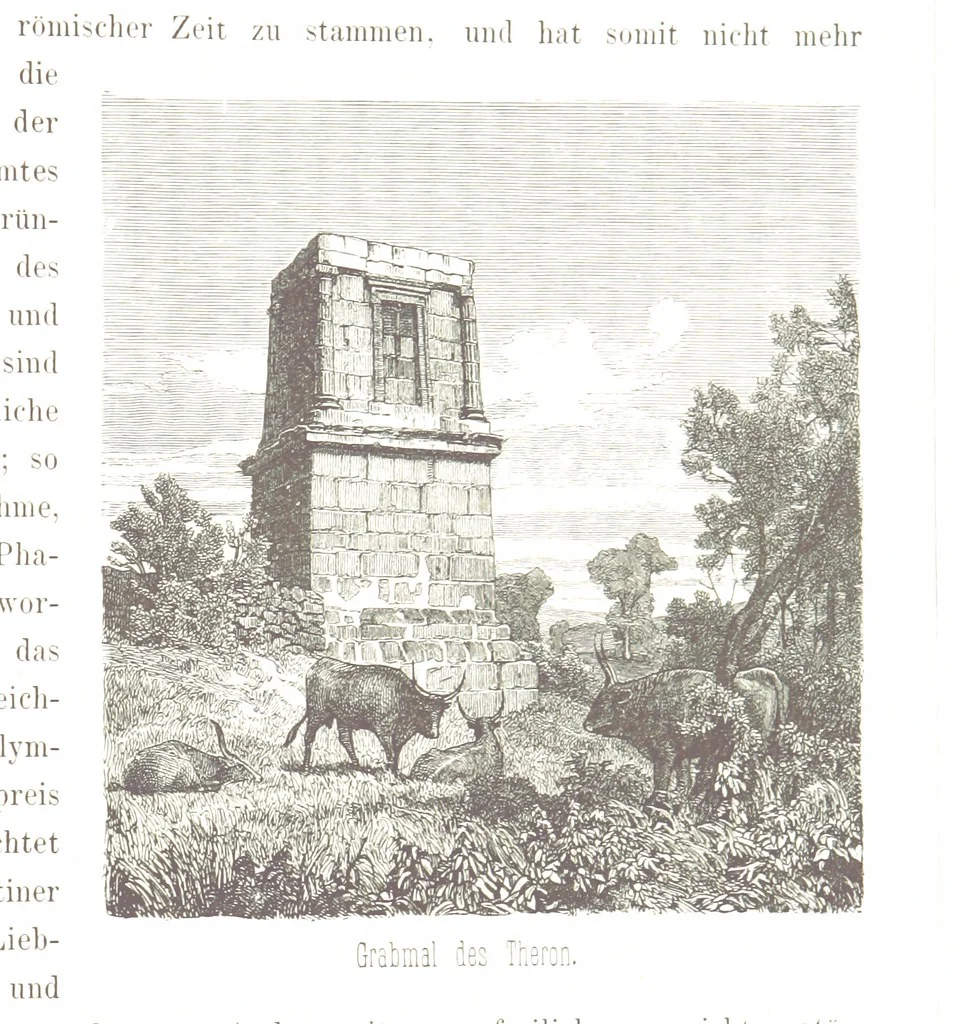 An illustration from Sicilien, Schilderungen aus Gegenwart und Vergangenheit ... Mit 36 Originalzeichungen von A. Metzener. In Holzschnitt ausgeführt durch die xylographische Anstalt von R. Brend'amour & Comp. in Düsseldorf, 1870, leaf 195