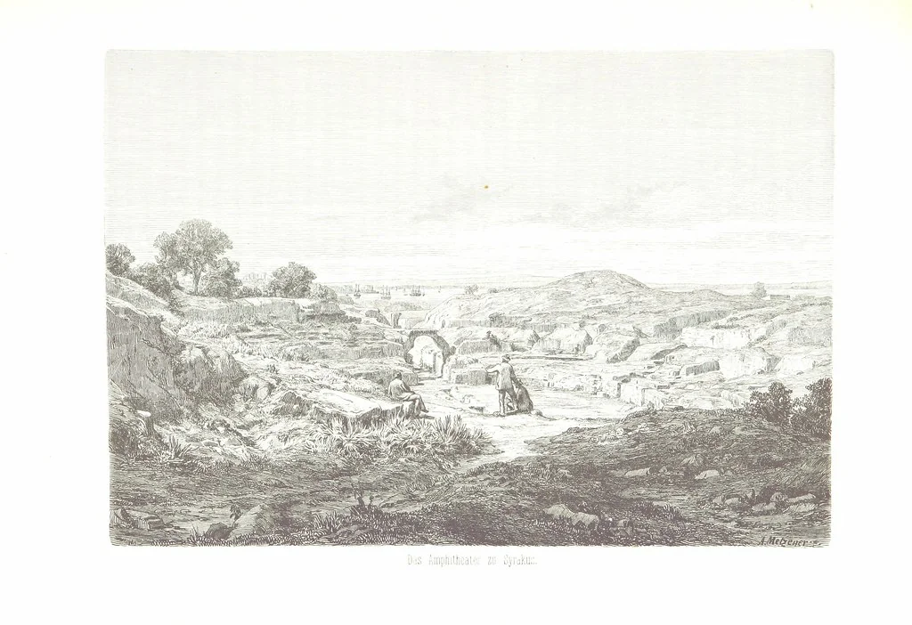 An illustration from Sicilien, Schilderungen aus Gegenwart und Vergangenheit ... Mit 36 Originalzeichungen von A. Metzener. In Holzschnitt ausgeführt durch die xylographische Anstalt von R. Brend'amour & Comp. in Düsseldorf, 1870, leaf 219