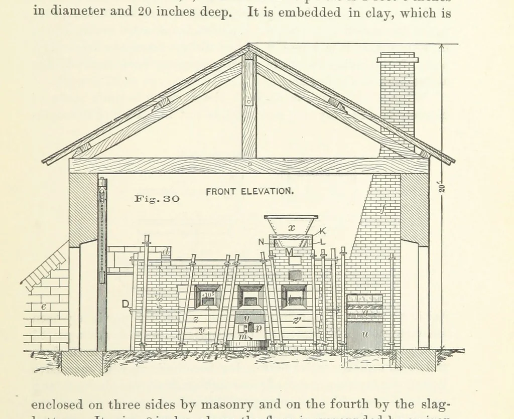 An illustration from The Metallurgy of Lead and the Desilverization of Base Bullion ... Fourth edition, 1895, leaf 109