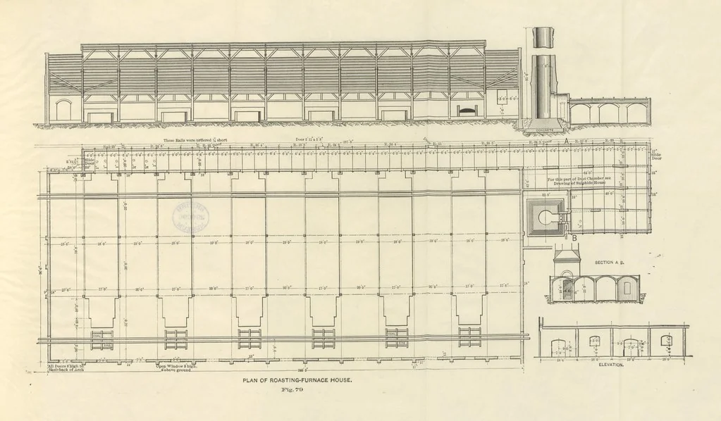 An illustration from The Metallurgy of Lead and the Desilverization of Base Bullion ... Fourth edition, 1895, leaf 179