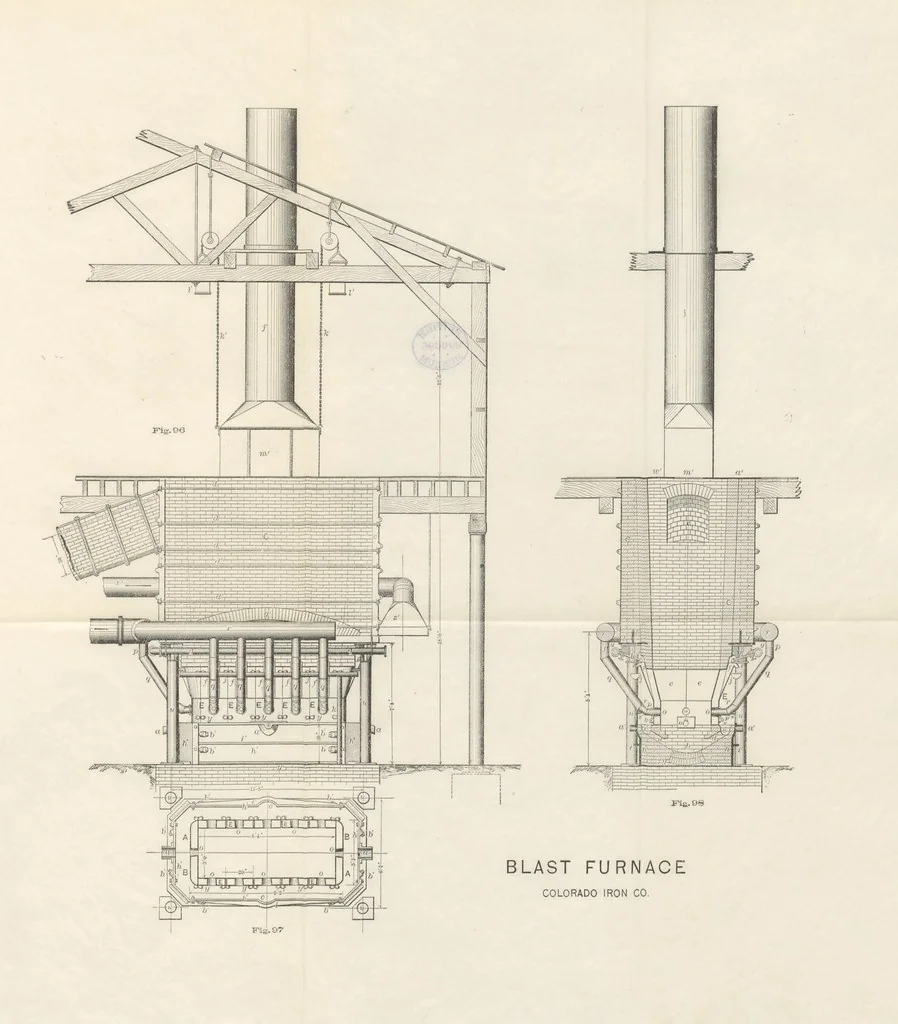 An illustration from The Metallurgy of Lead and the Desilverization of Base Bullion ... Fourth edition, 1895, leaf 203