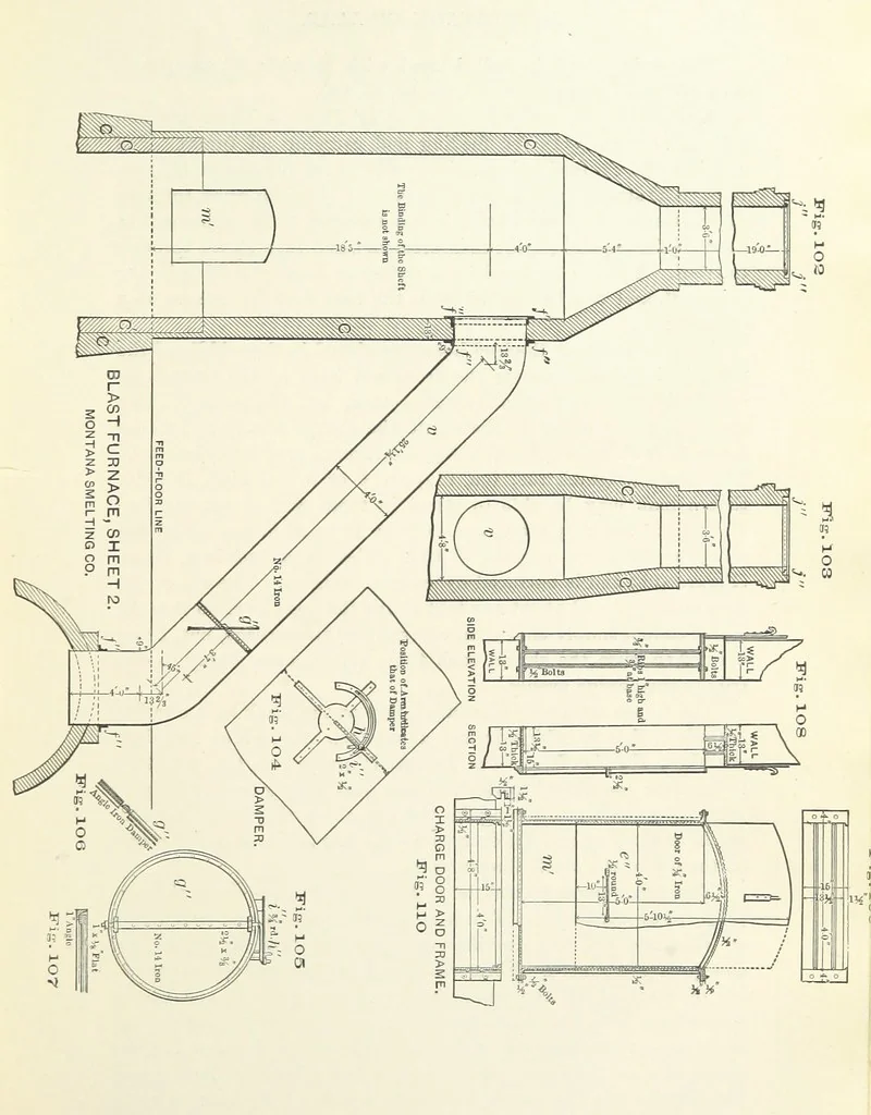 An illustration from The Metallurgy of Lead and the Desilverization of Base Bullion ... Fourth edition, 1895, leaf 209
