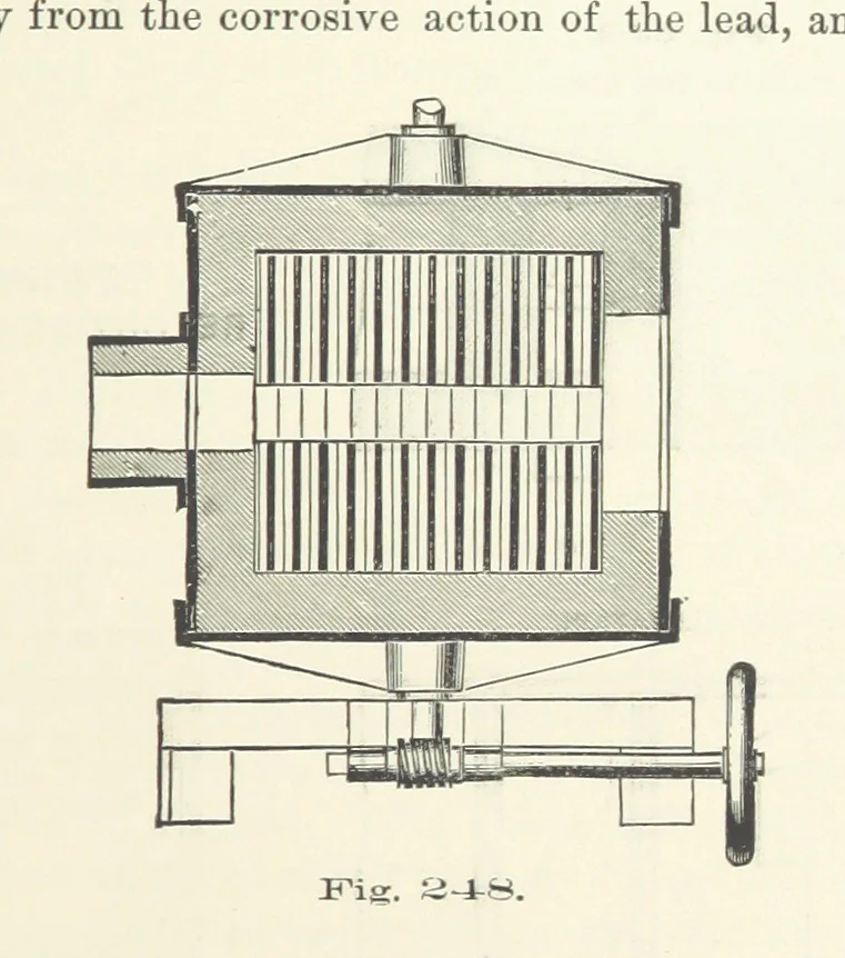 An illustration from The Metallurgy of Lead and the Desilverization of Base Bullion ... Fourth edition, 1895, leaf 395