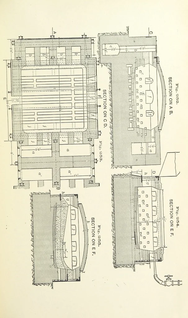 An illustration from The Metallurgy of Lead and the Desilverization of Base Bullion ... Fourth edition, 1895, leaf 413