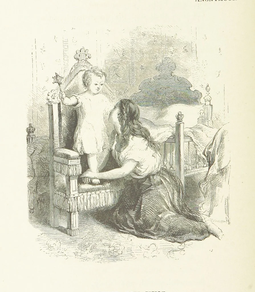 An illustration from Illustrated Library of favorite Song. Based upon folk songs. ... With an introduction, and edited by J. G. Holland ... Illustrated with ... engravings, ... after designs by Church, Johnson, etc, 1873, leaf 182