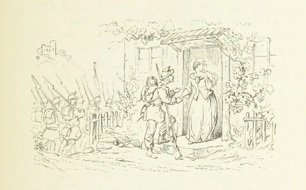 An illustration from Illustrated Library of favorite Song. Based upon folk songs. ... With an introduction, and edited by J. G. Holland ... Illustrated with ... engravings, ... after designs by Church, Johnson, etc, 1873, leaf 191
