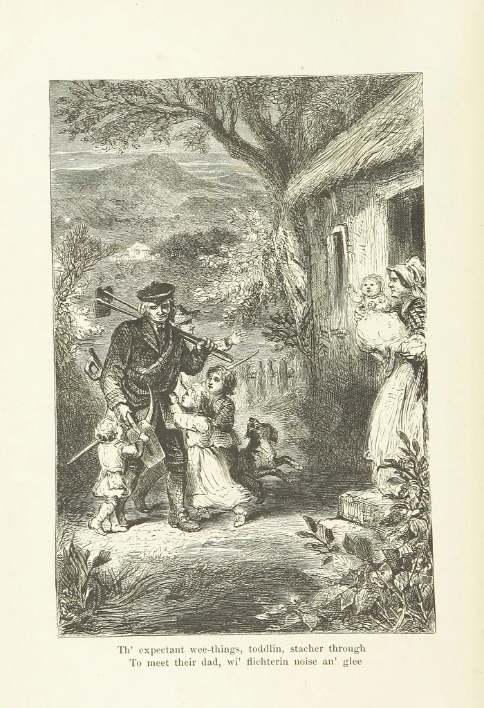 An illustration from Illustrated Library of favorite Song. Based upon folk songs. ... With an introduction, and edited by J. G. Holland ... Illustrated with ... engravings, ... after designs by Church, Johnson, etc, 1873, leaf 22