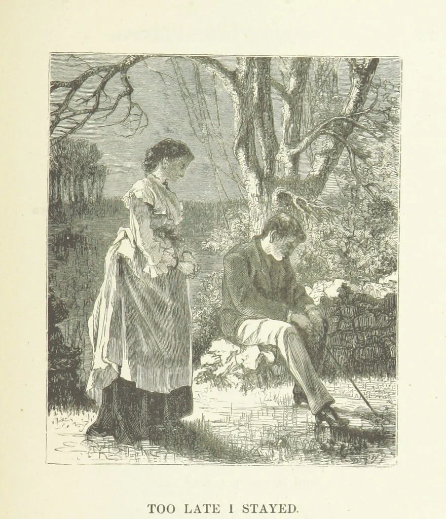 An illustration from Illustrated Library of favorite Song. Based upon folk songs. ... With an introduction, and edited by J. G. Holland ... Illustrated with ... engravings, ... after designs by Church, Johnson, etc, 1873, leaf 231