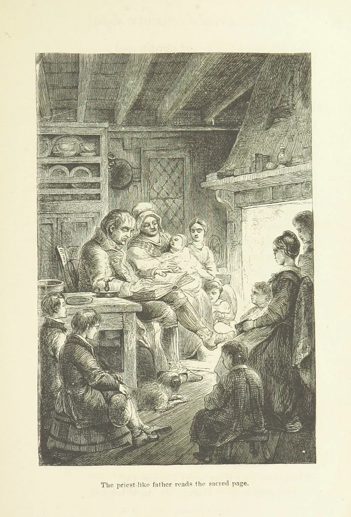 An illustration from Illustrated Library of favorite Song. Based upon folk songs. ... With an introduction, and edited by J. G. Holland ... Illustrated with ... engravings, ... after designs by Church, Johnson, etc, 1873, leaf 29