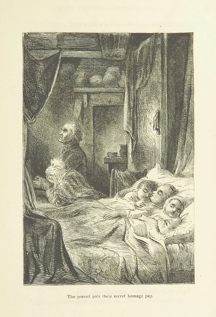 An illustration from Illustrated Library of favorite Song. Based upon folk songs. ... With an introduction, and edited by J. G. Holland ... Illustrated with ... engravings, ... after designs by Church, Johnson, etc, 1873, leaf 31