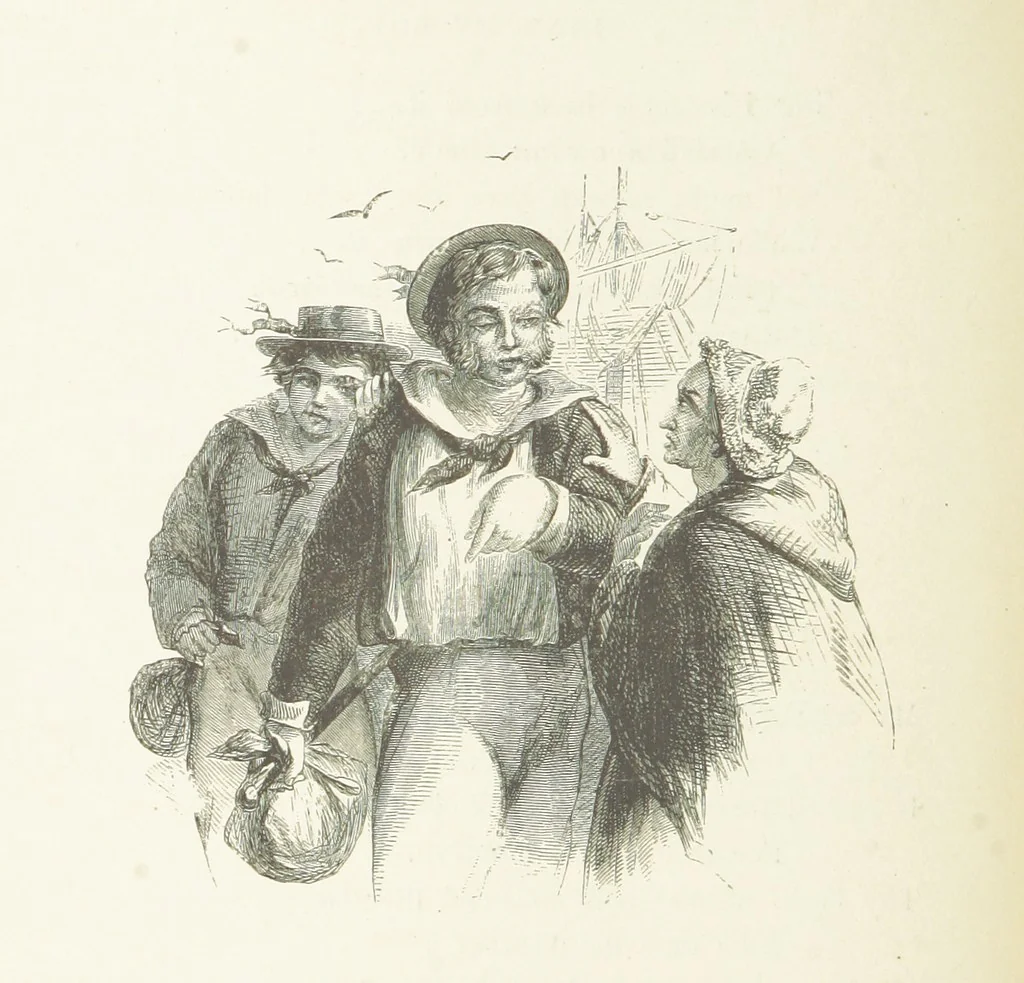 An illustration from Illustrated Library of favorite Song. Based upon folk songs. ... With an introduction, and edited by J. G. Holland ... Illustrated with ... engravings, ... after designs by Church, Johnson, etc, 1873, leaf 348