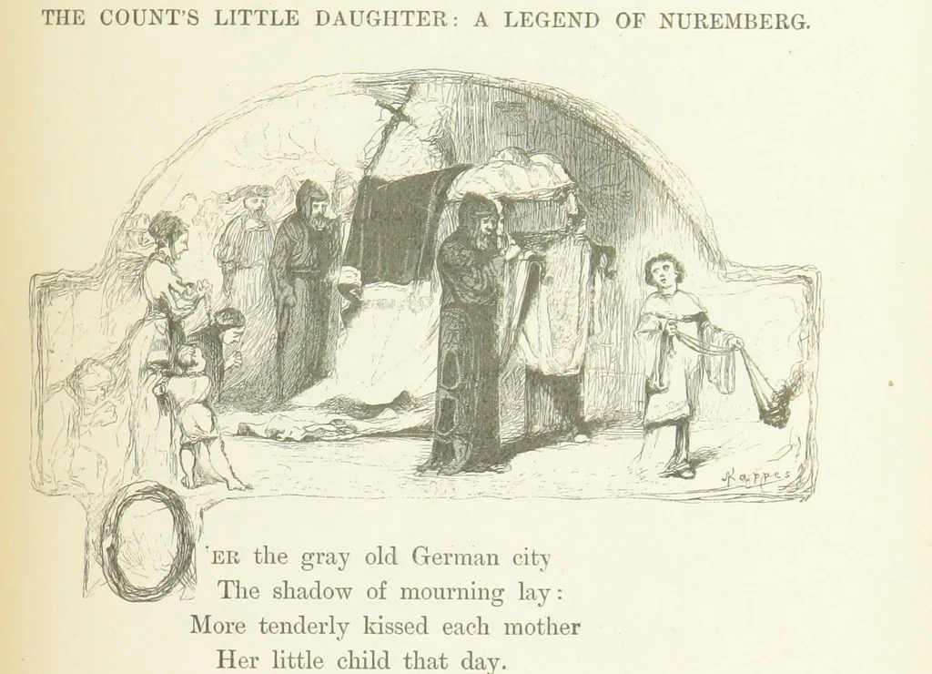 An illustration from Illustrated Library of favorite Song. Based upon folk songs. ... With an introduction, and edited by J. G. Holland ... Illustrated with ... engravings, ... after designs by Church, Johnson, etc, 1873, leaf 383