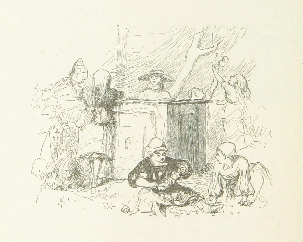 An illustration from Illustrated Library of favorite Song. Based upon folk songs. ... With an introduction, and edited by J. G. Holland ... Illustrated with ... engravings, ... after designs by Church, Johnson, etc, 1873, leaf 386