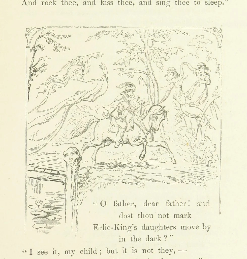 An illustration from Illustrated Library of favorite Song. Based upon folk songs. ... With an introduction, and edited by J. G. Holland ... Illustrated with ... engravings, ... after designs by Church, Johnson, etc, 1873, leaf 43
