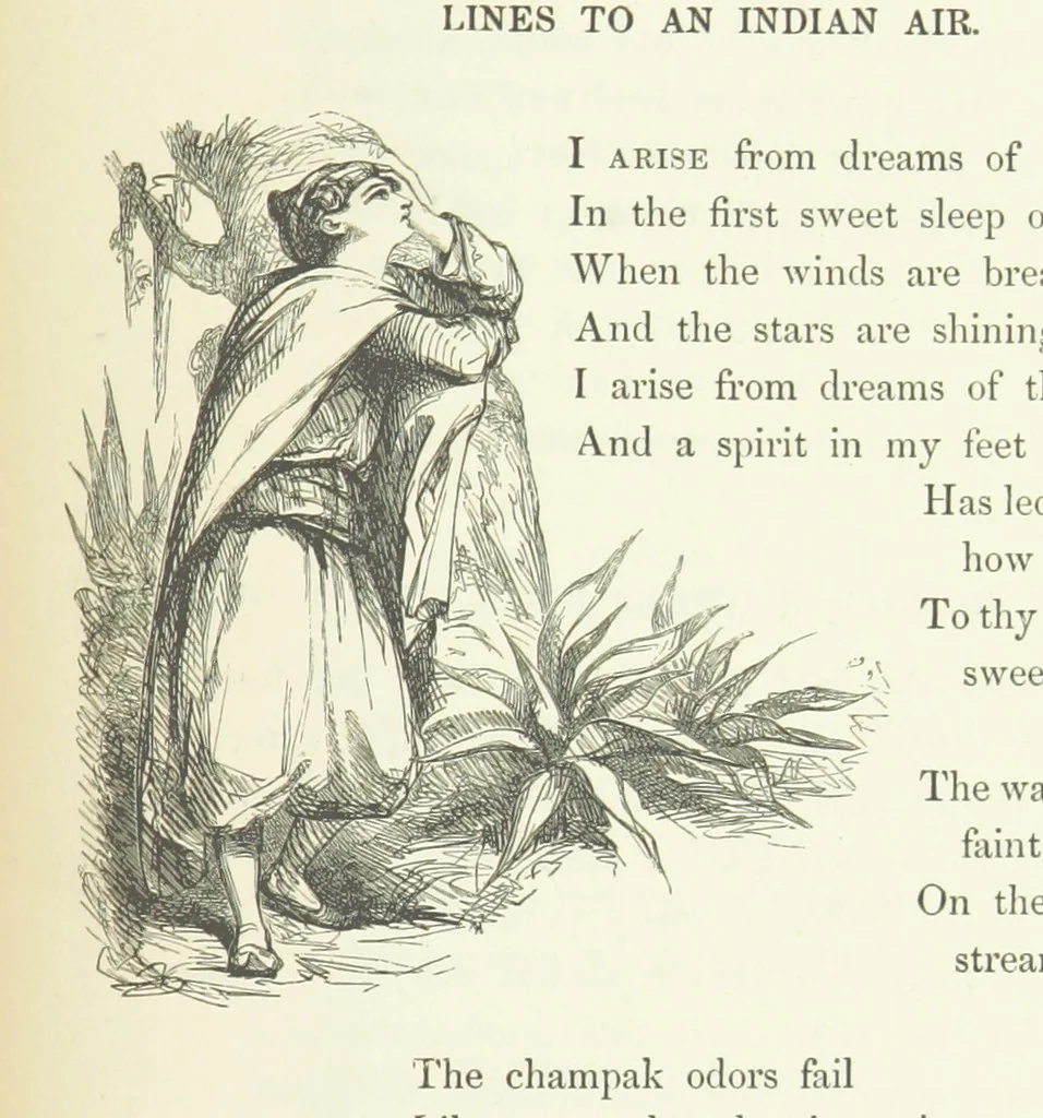 An illustration from Illustrated Library of favorite Song. Based upon folk songs. ... With an introduction, and edited by J. G. Holland ... Illustrated with ... engravings, ... after designs by Church, Johnson, etc, 1873, leaf 437