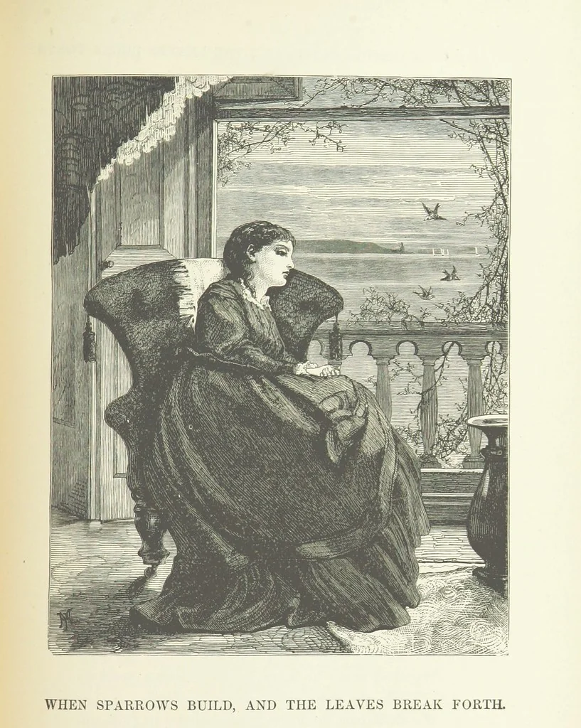 An illustration from Illustrated Library of favorite Song. Based upon folk songs. ... With an introduction, and edited by J. G. Holland ... Illustrated with ... engravings, ... after designs by Church, Johnson, etc, 1873, leaf 449