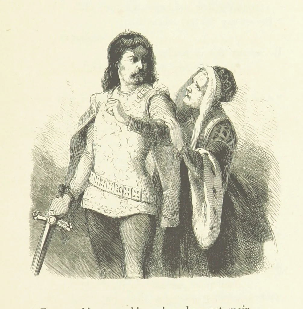 An illustration from Illustrated Library of favorite Song. Based upon folk songs. ... With an introduction, and edited by J. G. Holland ... Illustrated with ... engravings, ... after designs by Church, Johnson, etc, 1873, leaf 51