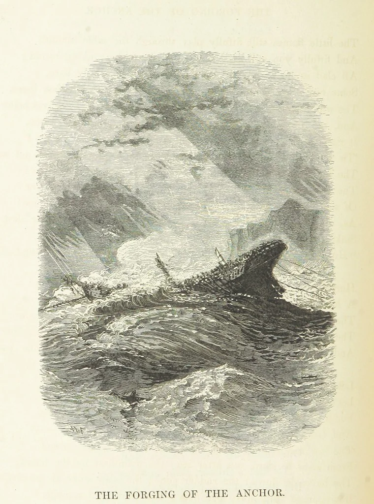 An illustration from Illustrated Library of favorite Song. Based upon folk songs. ... With an introduction, and edited by J. G. Holland ... Illustrated with ... engravings, ... after designs by Church, Johnson, etc, 1873, leaf 582