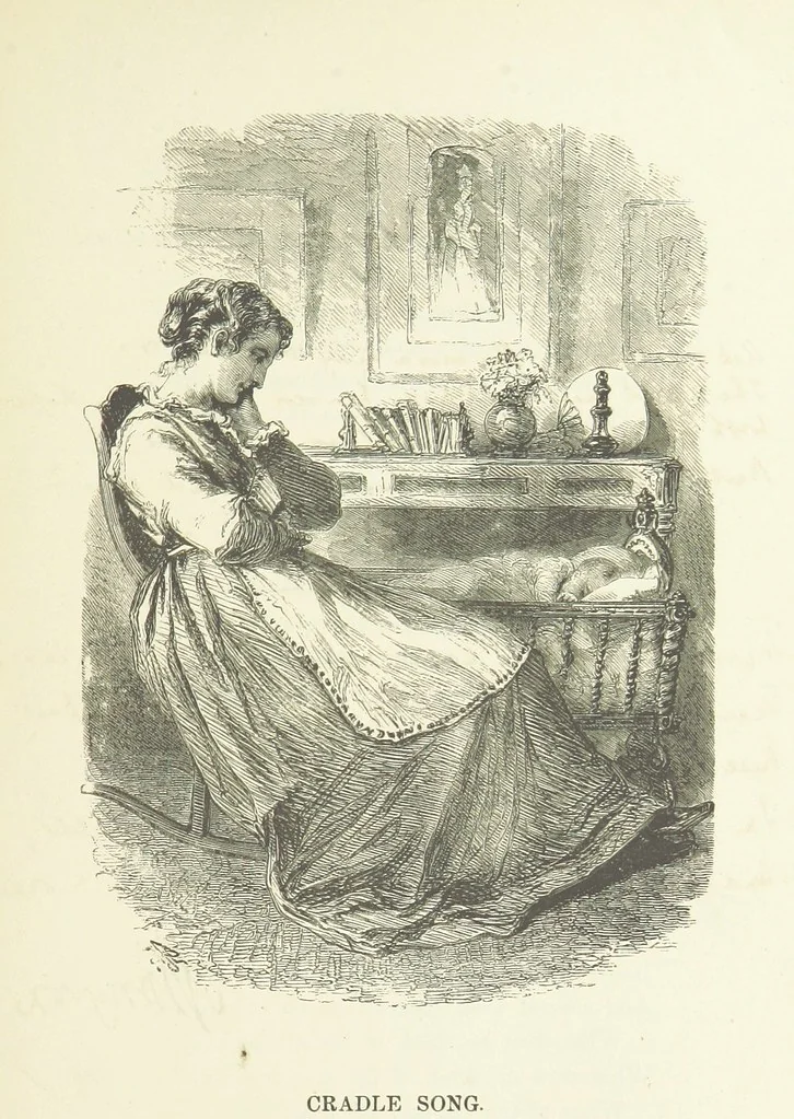 An illustration from Illustrated Library of favorite Song. Based upon folk songs. ... With an introduction, and edited by J. G. Holland ... Illustrated with ... engravings, ... after designs by Church, Johnson, etc, 1873, leaf 67