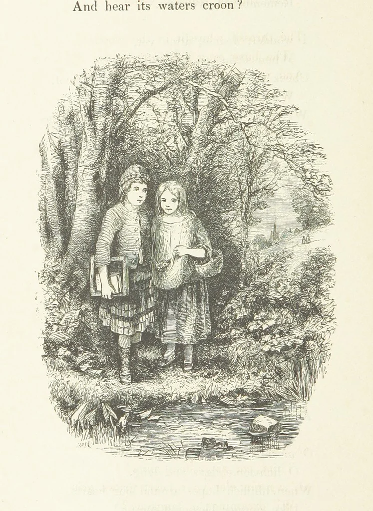 An illustration from Illustrated Library of favorite Song. Based upon folk songs. ... With an introduction, and edited by J. G. Holland ... Illustrated with ... engravings, ... after designs by Church, Johnson, etc, 1873, leaf 72