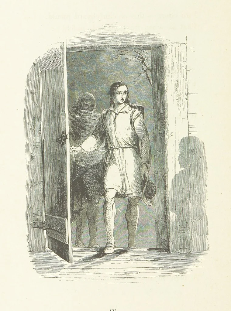 An illustration from Illustrated Library of favorite Song. Based upon folk songs. ... With an introduction, and edited by J. G. Holland ... Illustrated with ... engravings, ... after designs by Church, Johnson, etc, 1873, leaf 78