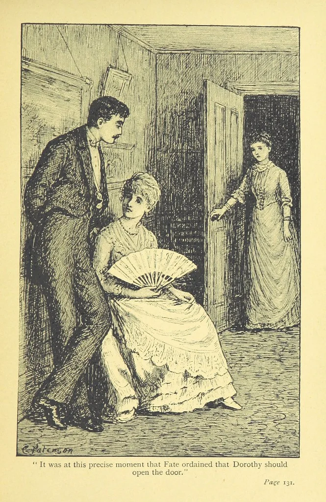 An illustration from A Week in Arcadia. [A novel.] Illustrated by Caroline Paterson, 1888, leaf 143