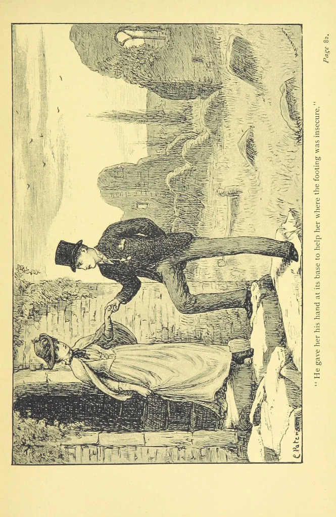 An illustration from A Week in Arcadia. [A novel.] Illustrated by Caroline Paterson, 1888, leaf 91