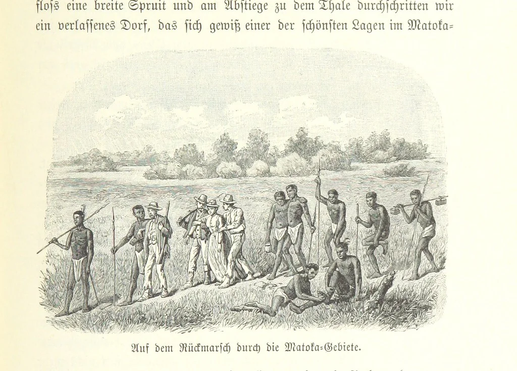 An illustration from Von der Capstadt ins Land der Maschukulumbe. Reisen im südlichen Afrika in den Jahren 1883-1887 ... Mit 205 Original-Holzschnitten, etc, 1890, leaf 1031