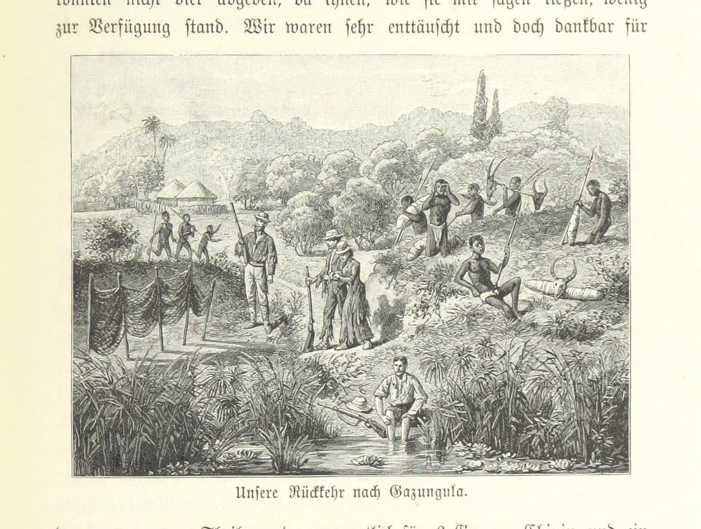 An illustration from Von der Capstadt ins Land der Maschukulumbe. Reisen im südlichen Afrika in den Jahren 1883-1887 ... Mit 205 Original-Holzschnitten, etc, 1890, leaf 1039